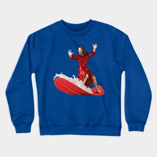 Jesus surfing Crewneck Sweatshirt